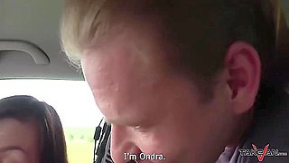 Drivers Young Friend Drilled Hard At The Back Of Driving Van 22 Min