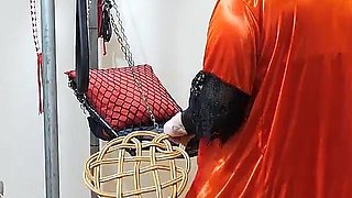 Mop in the Ass of Sissy Katryn to Punish Her Negligence