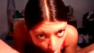 Sexy exchange student from Mexico gives me amazing blowjob