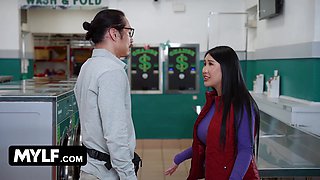 Suki Sin, Alexa & James Bang get their petite bodies covered in cum in All at Once Part 3: All at Once