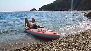 Omg!!! Sexy Hairy Nudist MILF on Beach Fucked Until Creampie