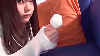 Tsubomi is a nice teen 18+ masturbating her pink Asian pussy in solo