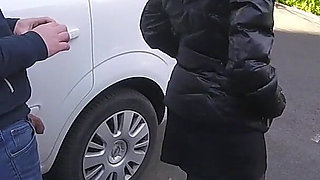 The Teacher Swallows Cock on a Public Street (dick Flash Extreme Public Action!) - Misscreamy