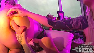 Sam Gets Fucked Double Penetration Anal And Pussy Pounding By Her Friend Cheri