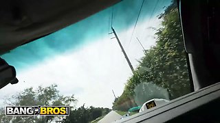 Bangbros - college hotty Annie Archer boards the pound bus and gets banged for the right price