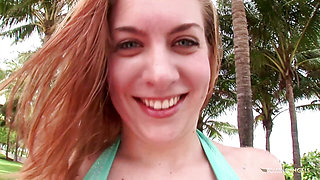 The conclusion of a day spent at the beach has the busty brunette engaging in a sexual encounter.
