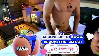 The obedient college doll blowjobs the large man-meat for