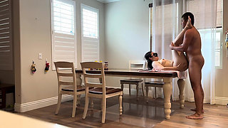 Fuck My Buddy’s Wife on the Dining Table While He’s Out of Town