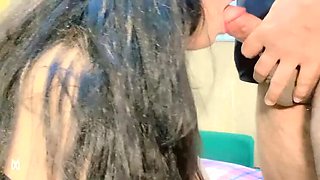 Beautiful Nora Sucks Her Friend's Hard Cock Today - Big Tits Asian Blowjob