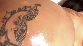 Big Ass Ebony Babe Gets Fucked in Her Wet Pussy by Her GF with Strapon