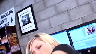 Sexy blonde amateur babe give blowjob and fucking to cumshot