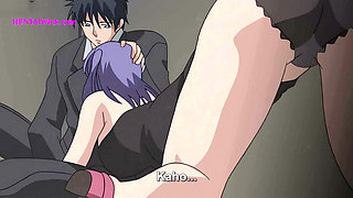 ''The Big Boss and the Perv Secretary'' Stucked Together in a Broken Elevator - Hentai Sex Anime, ENG Sub