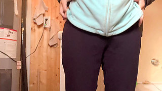 pussy hairy piss water cute girl hana walk to garden