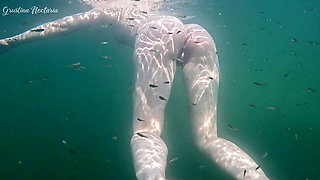 I secretly filmed  nude swimming girl with perfect body on my go pro camera