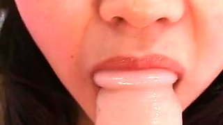 Japanese girl tongue play (5)