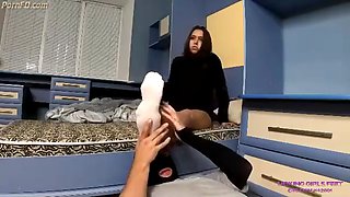 Licking Girls Feet - ALISA Time for humiliation First foot worship experience