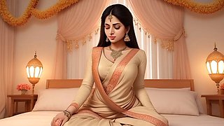 Steamy 3D animation of a desi village featuring a seductive Indian aunty