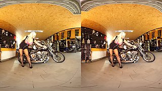 188 - Jarushka Ross - Busty Blonde In Stockings Striptease