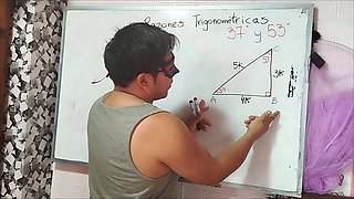 18-Year-Old Geometry Lesson: Cumshot inside after 37° angle with a monster cock