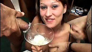 Sperm cocktail gallery with videos of Astrid collecting cum