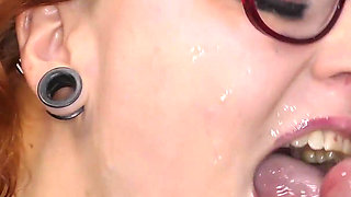 Chubby UK Whores Eating All the Cum From These Loaded Peckers