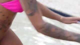 BBC Sticks His Cock in a Young Goddess at the Pool - Brandon Cruz & Athenea Rosse