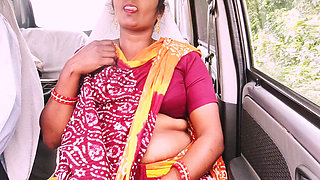 Telugu Step Mom Car Sex Long Drive for Sex with Step Son, Telugu Dirty Talks.
