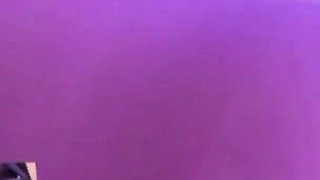 Purple nylon pantyhose head and legs
