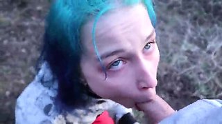 Hot Teen Laruna Mave Gets Fucked Hard in the Woods - Blowjob & Cumshot