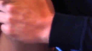 Sexy small brunette drilled on the table outside