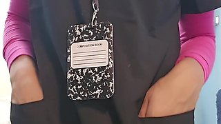 Flashing you my pussy while at work.