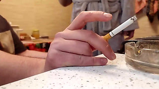 Cigarette His Dick and Sperm