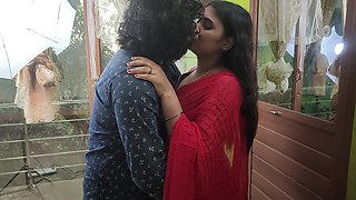 Vaishnavy Half Saree Hot Navel Lick Romance with Sharun Raj, Mallu Couple Hot Half Saree Removal Romance with Navel Lick Love