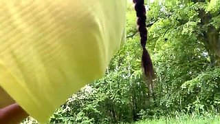 Skinny Teen Kate Rich Gets Wild in the Forest - Blowjob & Doggystyle Fuck