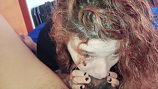 Good Wife Behaves Well by Sucking and Swallowing Semen