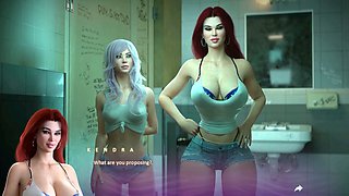 Double pleasure in a public bathroom with Misskitty2k