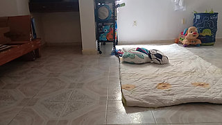 Chubby mom records herself and sends me a video doing cleaning in a thong 5