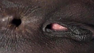 POV: Ebony Gaping! My First Real Gape Cought on Camera! Just Through Relaxation