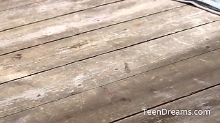 Alice Poses On Green Couch With Alice Green