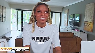 African Blondie Ebony Model On Casting