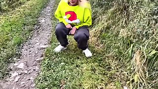 Emma Voyeur tourist girl peeing outdoors public compilation risky pissing
