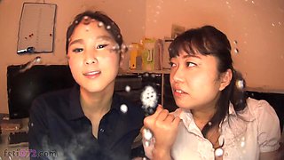 Japanese Lesbian Virtual Kiss  Spit POV 2