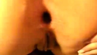 Amateur Cuckold Girl Takes Anal Creampie in Her Gaping Pussy