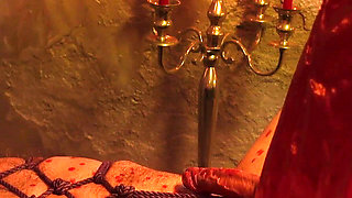 Exploring the Depths of His Anus. Tied up in the Basement. Mistress Arya Grander