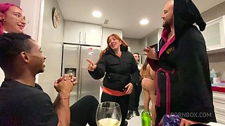 Orgy in the kitchen