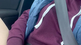 Masturbate in Car During Drive