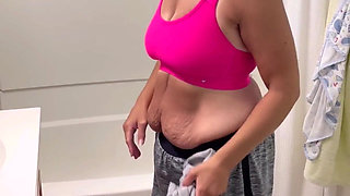 Me undressing after working out and spreading my ass