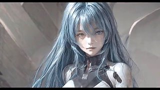 AI generated Rei Ayanami