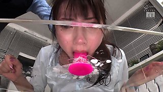 Japanese teen getting toyed and extremely tickled