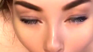 Throat Blowjob Like a Christmas Present, Mouth Filled with Cum!
